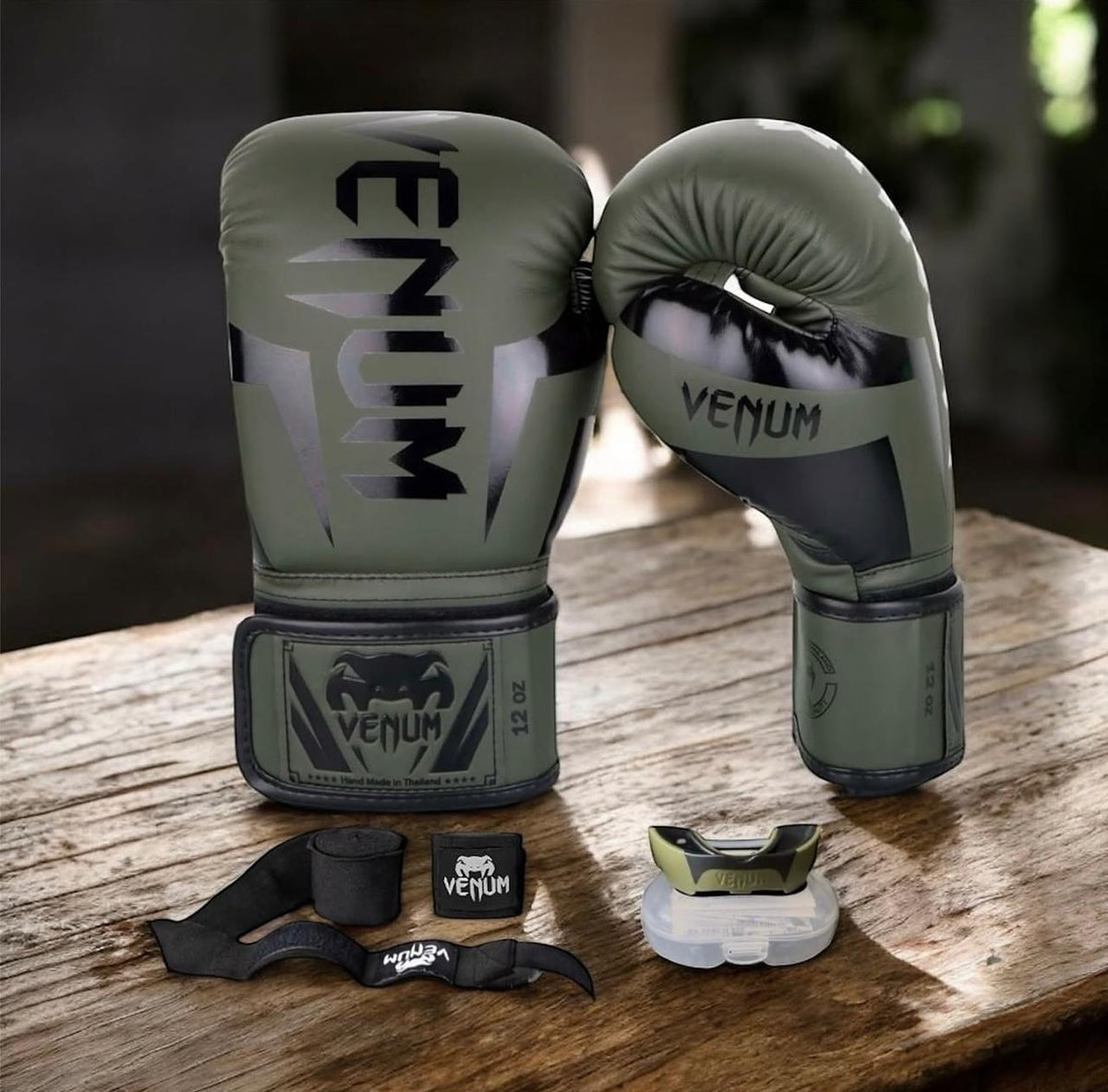 Venum Boxing Gloves – Khaki/Black